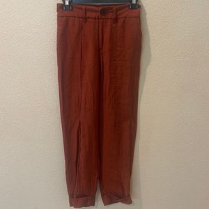 Brown ankle pants